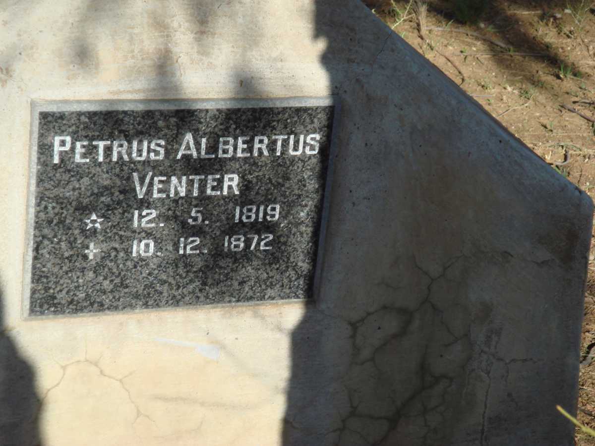 VENTER Petrus Albertus 1819-1872