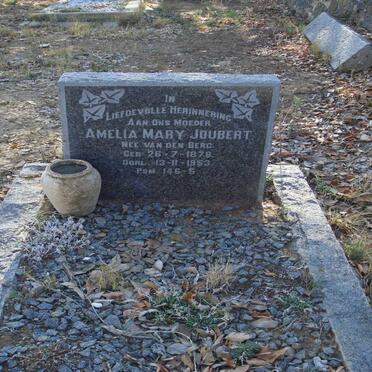 JOUBERT Amelia Mary nee VAN DEN BERG 1878-1953