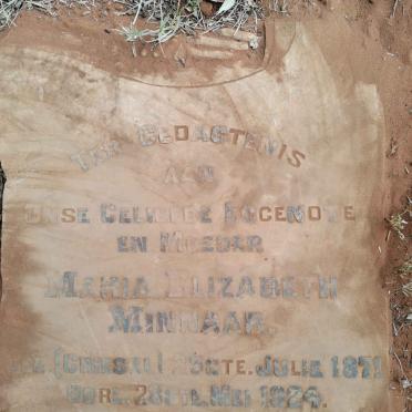 MINNAAR Maria Elizabeth nee GRIESEL 1871-1924