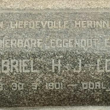 LOMBAARD Gabriel H.J. 1901-1957