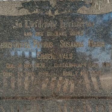 GROENEWALD Christoffel Petrus 1876-1948 &amp; Susanna Maria KLOPPER 1885-1950