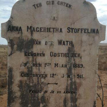 WATH Anna Magerietha Stoffelina, van der nee OOSTHUIZEN 1889-1911