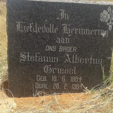 GRIESEL Stefanus Albertus 1884-1964