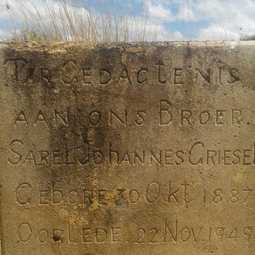 GRIESEL Sarel Johannes 1887-1949
