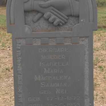 SAAIMAN Isabella Maria Magdalena nee NEL 1872-1953
