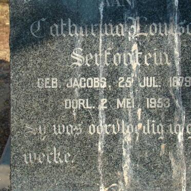 SERFONTEIN Catharina Louisa nee JACOBS 1879-1953