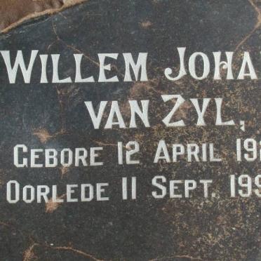 ZYL Willem Johannes, van 1926-1994