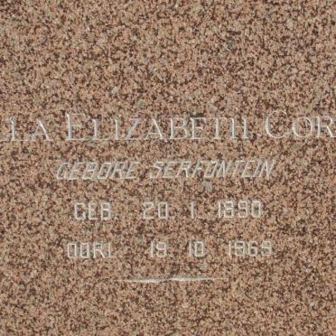 JACOBS Isabella Elizabeth Cornelia nee SERFONTEIN 1890-1969