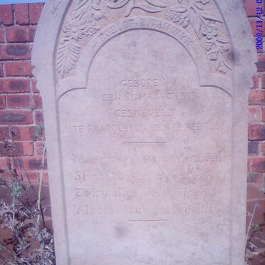 WYK Roelof P., van 1873 -1900