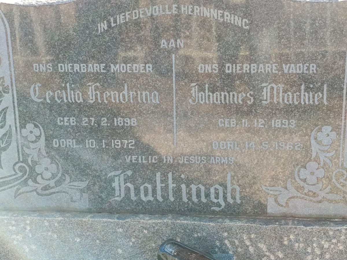HATTINGH Johannes Machiel 1893-1962 & Cecilia Hendrina 1898-1972