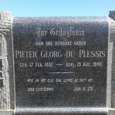 PLESSIS Pieter Georg, du 1852-1940