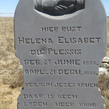 PLESSIS Helena Elisabet, du 1885-1885