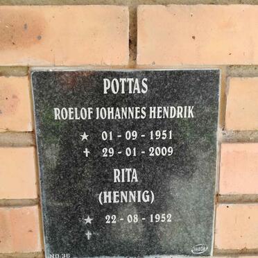 POTTAS Roelof Johannes Hendrik 1951-2009 &amp; Rita HENNIG 1952-