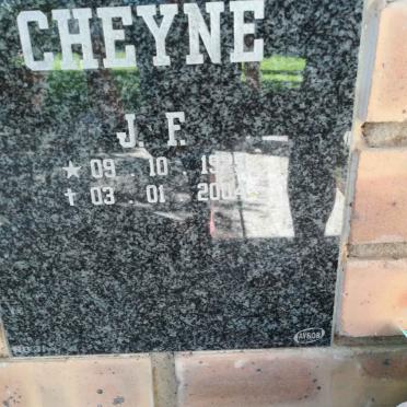 CHEYNE J.F. 1925-2004