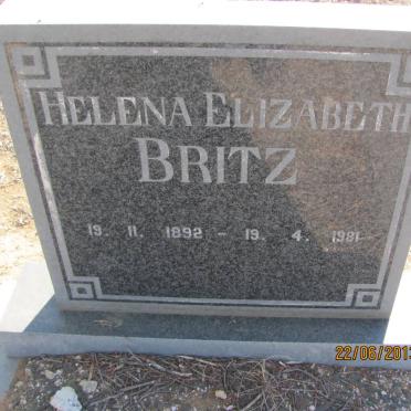 BRITZ Helena Elizabeth 1892-1981