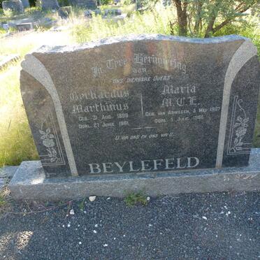 BEYLEFELD Gerhardus Marthinus 1899-1961 &amp; Maria M.C.E. VAN ASWEGEN 1907-1996