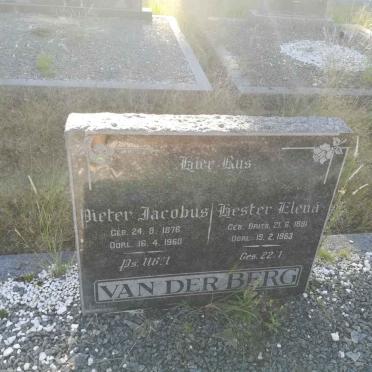 BERG Pieter Jacobus, van der 1876-1960 &amp; Hester Elena BRITS 1891-1963