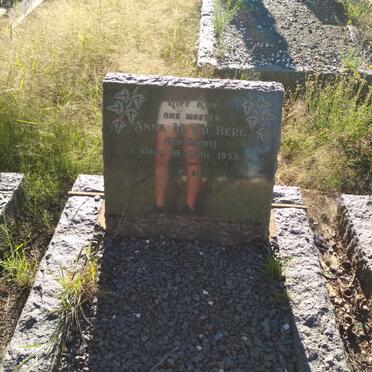 BERG Anna M., v.d., nee ROODT -1953