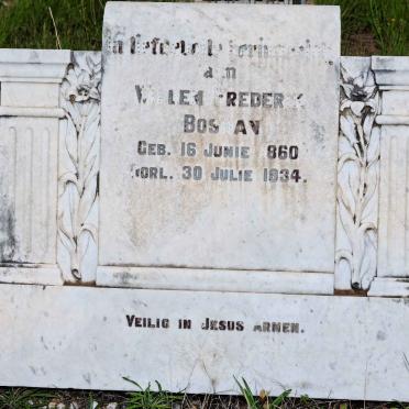 BOSMAN Willem Frederik 1860-1934