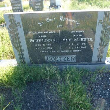 COETZER Pieter Hendrik 1915-1996 &amp; Madeline Hester 1918-2000