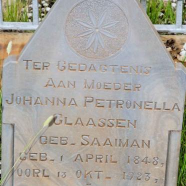 CLAASSEN Johanna Petronella nee SAAIMAN 1848-1923