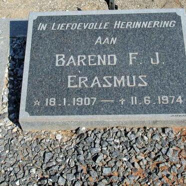 ERASMUS Barend F.J. 1907-1974