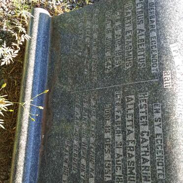 ERASMUS Petrus Albertus 1869-1942 &amp; Hester Catharina Alletta FABER 1875-1951