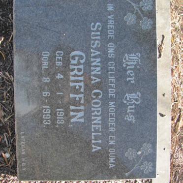 GRIFFIN Susanna Cornelia 1913-1993