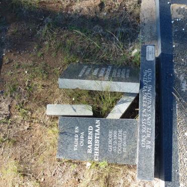 GREYLING Barend Christiaan 1900-1973 &amp; Anna Maria GOODCHILD 1920-2000