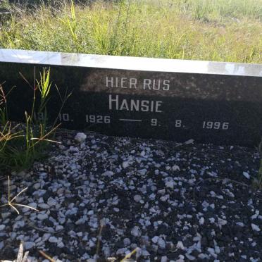 GRAAN Hansie, van 1926-1996 &amp; Magdalena 1934-