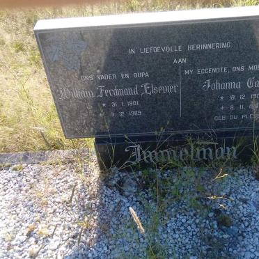 IMMELMAN William Ferdinand Elsevier 1901-1989 &amp; Johanna Carolina DU PLESSIS 1906-1988
