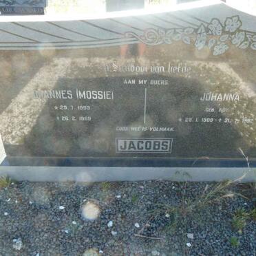 JACOBS Johannes 1903-1969 &amp; Johanna KOK 1909-1992