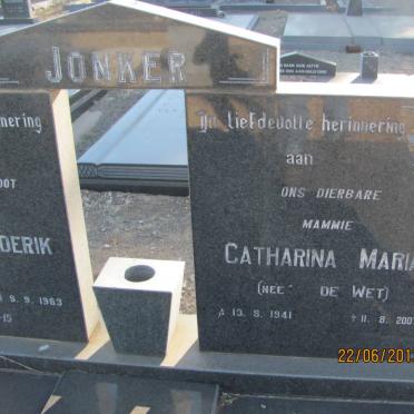 JONKER Catharina Maria nee DE WET 1941-2007