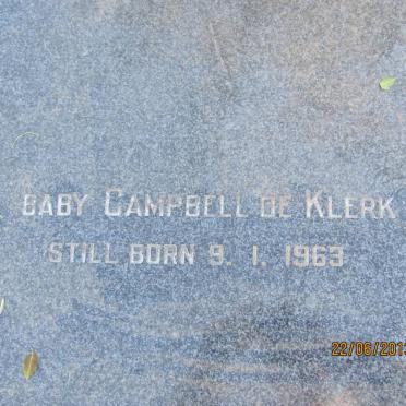 KLERK Campbell, de 1963-1963