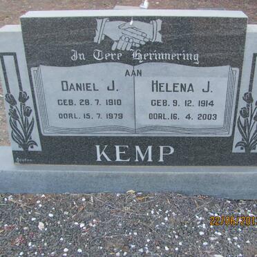 KEMP Daniel J. 1910-1979 &amp; Helena J. 1914-2003