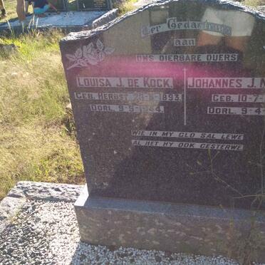 KOCK Johannes J.N., de 1880-1956 &amp; Louisa J. HERBST 1893-1944