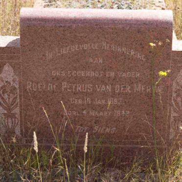 MERWE Roelof Petrus, van der 1883-1942