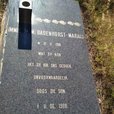 MARAIS M.M., BADENHORST 1918-1986