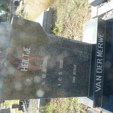 MERWE Heiltje, van der 1910-1996