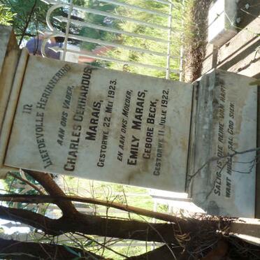 MARAIS Charles Gerhardus -1923 &amp; Emily BECK -1922