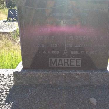 MAREE Jacob B. 1875-1958 &amp; Elizabeth C.W. JACOBS 1885-1970