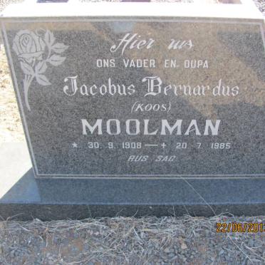 MOOLMAN Jacobus Bernardus 1908-1985 &amp; Elizabeth Maria 1911-1986