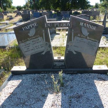 PLOOY Willem Lodewyk, du  1903-1975 &amp; Aletta Fredrieka ODENDAAL 1909-