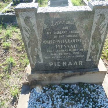 PIENAAR Emmerentia Cornelia nee HAMMAN 1889-1929