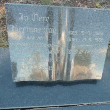 PLESSIS Pieter George, du 1885-1969