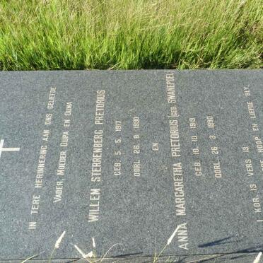 PRETORIUS Willem Sterrenberg 1917-1990 &amp; Anna Margaretha SWANEPOEL 1919-1990