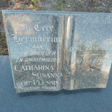 PLESSIS Catharina Susanna, du nee FOURIE 1903-1988