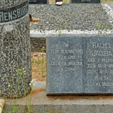 RENSBURG Stephanus Frederik, van 1876-1958 &amp; Rachel Jacoba V. HEERDEN 1886-1967