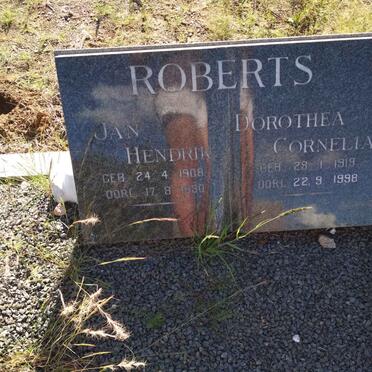 ROBERTS Jan Hendrik 1908-1980 &amp; Dorothea Cornelia 1919-1998