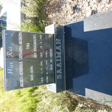 SAAIMAN Jacobus Hendrikus 1911-1999 &amp; Catharina Jacomina ENGELBRECHT 1921-2010